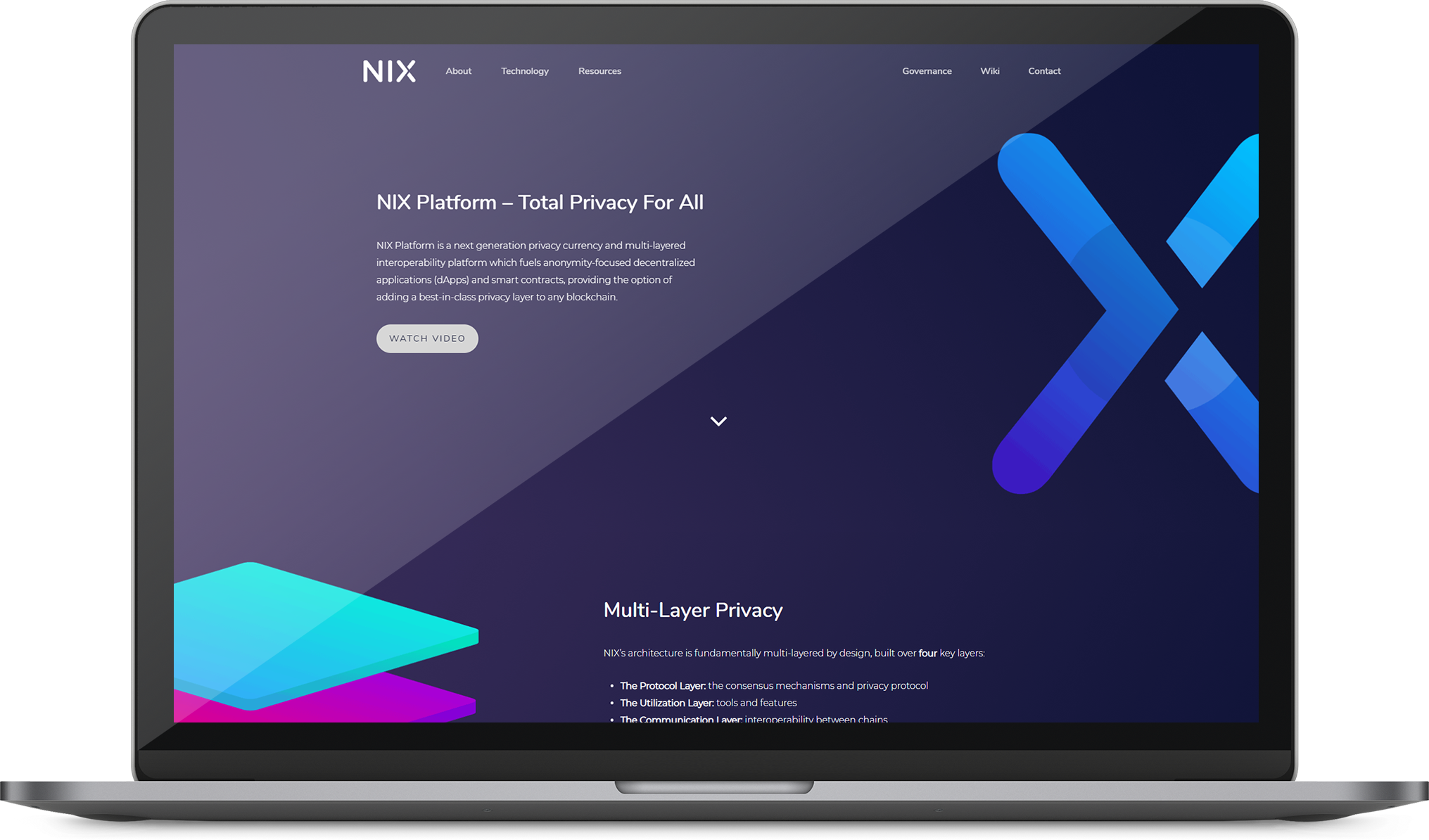 NIX Website Mockup