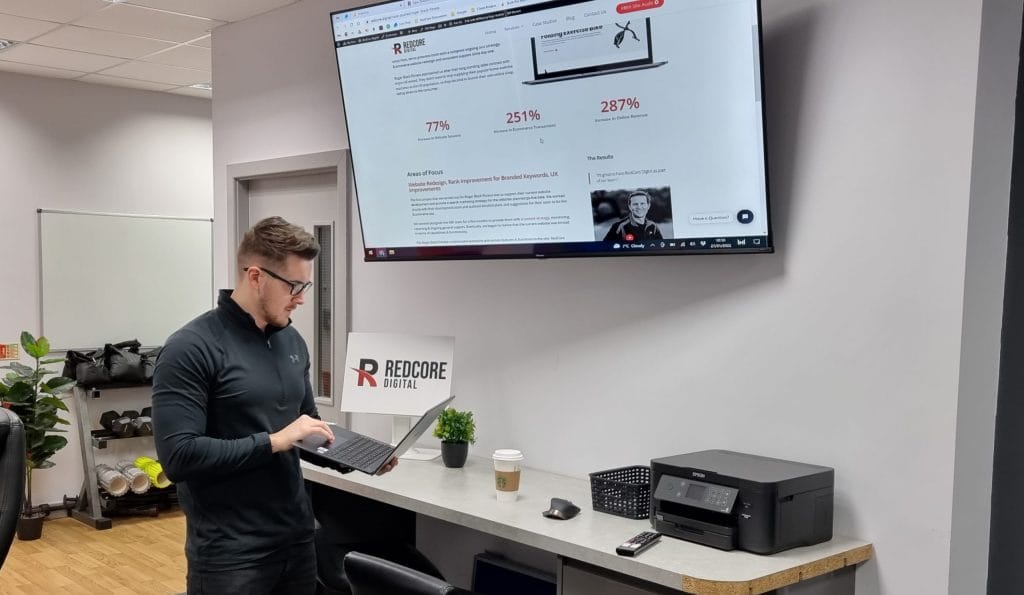 Dan Wiggins studying the Roger Black Fitness SEO case study