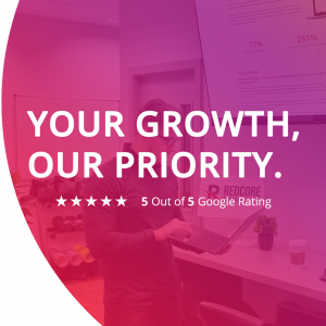 RedCore Digital Slogan - Your Growth, Our Priority